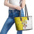 Vatican City Leather Tote Bag Papal Keys & Tiara Emblem with Gold Baroque Pattern