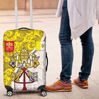 Vatican City Luggage Cover Papal Keys & Tiara Emblem with Gold Baroque Pattern