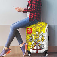 Vatican City Luggage Cover Papal Keys & Tiara Emblem with Gold Baroque Pattern