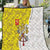 Vatican City Quilt Papal Keys & Tiara Emblem with Gold Baroque Pattern