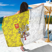 Vatican City Sarong Papal Keys & Tiara Emblem with Gold Baroque Pattern