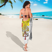 Vatican City Sarong Papal Keys & Tiara Emblem with Gold Baroque Pattern