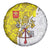 Vatican City Spare Tire Cover Papal Keys & Tiara Emblem with Gold Baroque Pattern