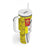 Vatican City Tumbler With Handle Papal Keys & Tiara Emblem with Gold Baroque Pattern
