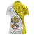 Vatican City Women Polo Shirt Papal Keys & Tiara Emblem with Gold Baroque Pattern