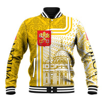 Vatican City Baseball Jacket St. Peter’s Basilica & Papal Emblem Gold Ornate Architecture