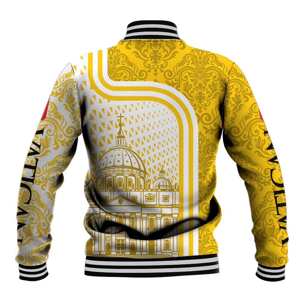 Vatican City Baseball Jacket St. Peter’s Basilica & Papal Emblem Gold Ornate Architecture
