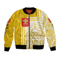Vatican City Bomber Jacket St. Peter’s Basilica & Papal Emblem Gold Ornate Architecture