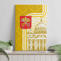 Vatican City Canvas Wall Art St. Peter’s Basilica & Papal Emblem Gold Ornate Architecture