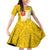 Vatican City Family Matching Off Shoulder Short Dress and Hawaiian Shirt St. Peter’s Basilica & Papal Emblem Gold Ornate Architecture