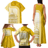 Vatican City Family Matching Tank Maxi Dress and Hawaiian Shirt St. Peter’s Basilica & Papal Emblem Gold Ornate Architecture
