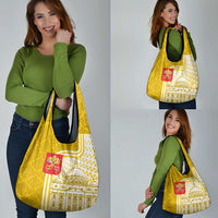 Vatican City Grocery Bag St. Peter’s Basilica & Papal Emblem Gold Ornate Architecture