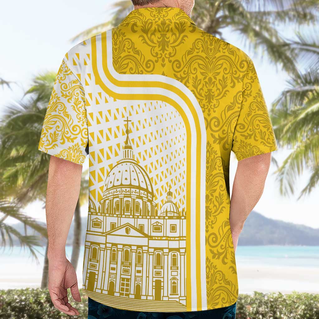 Vatican City Hawaiian Shirt St. Peter’s Basilica & Papal Emblem Gold Ornate Architecture