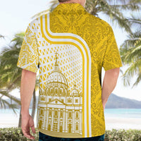 Vatican City Hawaiian Shirt St. Peter’s Basilica & Papal Emblem Gold Ornate Architecture