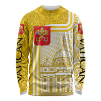 Vatican City Long Sleeve Shirt St. Peter’s Basilica & Papal Emblem Gold Ornate Architecture