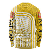 Vatican City Long Sleeve Shirt St. Peter’s Basilica & Papal Emblem Gold Ornate Architecture