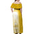 Vatican City Off Shoulder Maxi Dress St. Peter’s Basilica & Papal Emblem Gold Ornate Architecture
