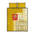 Vatican City Quilt Bed Set St. Peter’s Basilica & Papal Emblem Gold Ornate Architecture