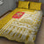 Vatican City Quilt Bed Set St. Peter’s Basilica & Papal Emblem Gold Ornate Architecture
