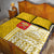 Vatican City Quilt Bed Set St. Peter’s Basilica & Papal Emblem Gold Ornate Architecture