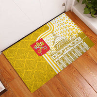 Vatican City Rubber Doormat St. Peter’s Basilica & Papal Emblem Gold Ornate Architecture