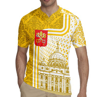 Vatican City Rugby Jersey St. Peter’s Basilica & Papal Emblem Gold Ornate Architecture