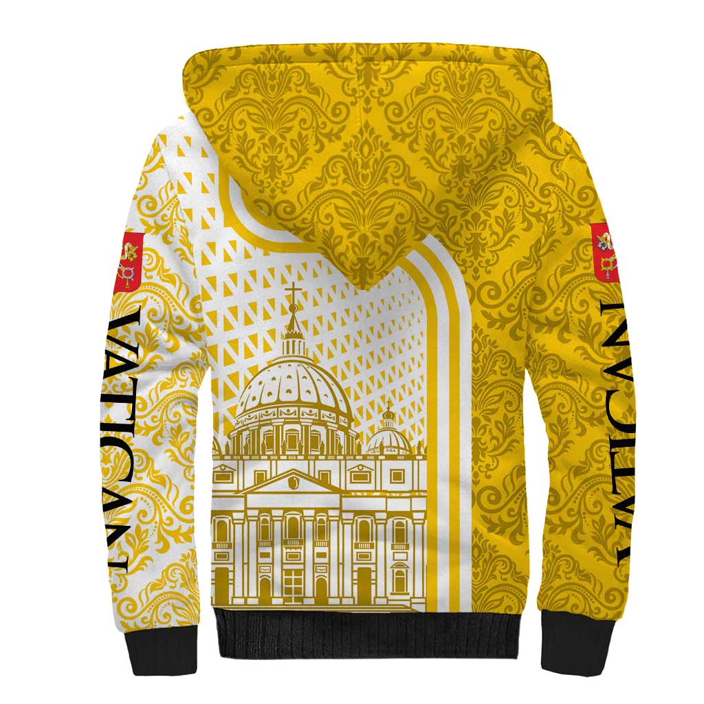 Vatican City Sherpa Hoodie St. Peter’s Basilica & Papal Emblem Gold Ornate Architecture