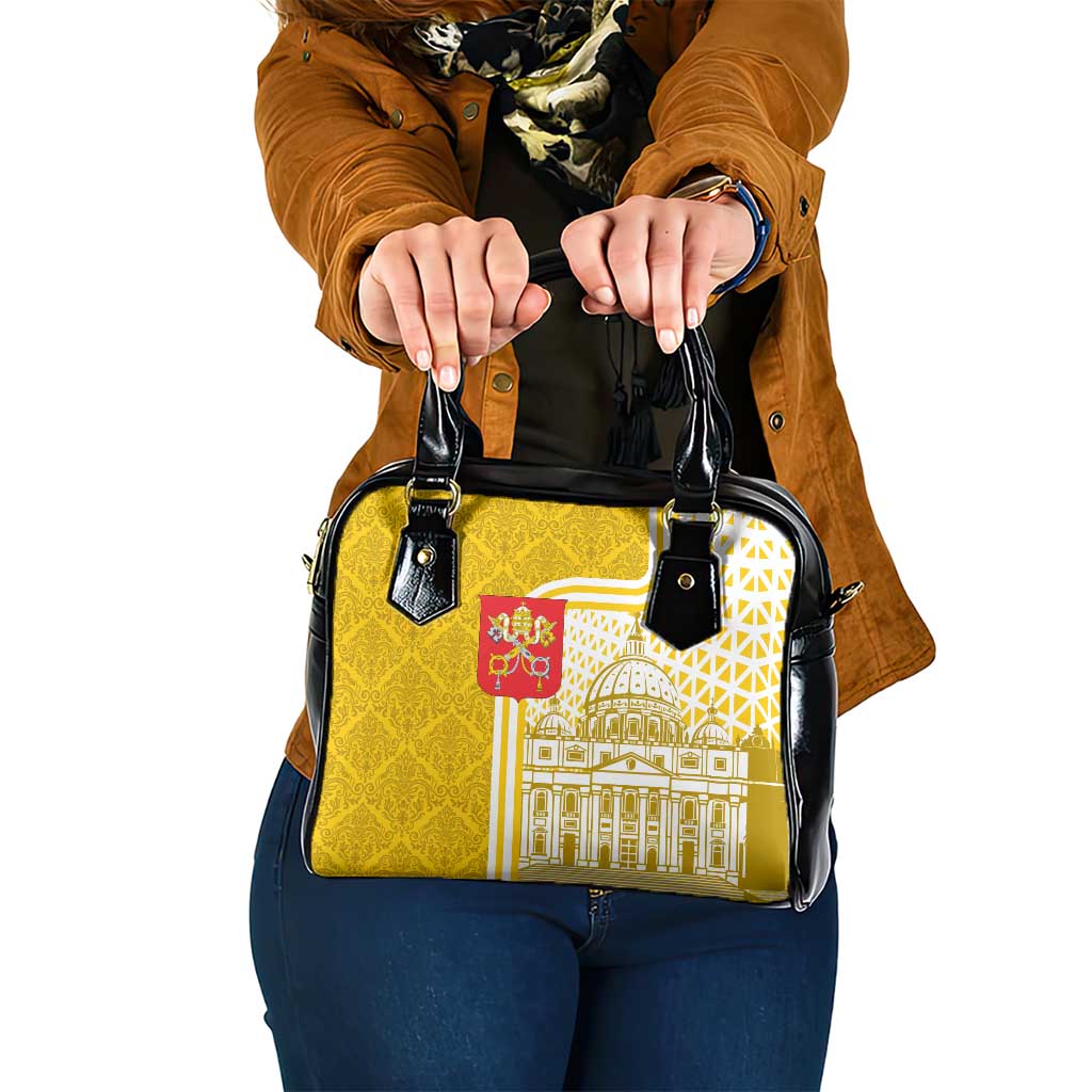Vatican City Shoulder Handbag St. Peter’s Basilica & Papal Emblem Gold Ornate Architecture