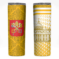 Vatican City Skinny Tumbler St. Peter’s Basilica & Papal Emblem Gold Ornate Architecture