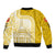 Vatican City Sleeve Zip Bomber Jacket St. Peter’s Basilica & Papal Emblem Gold Ornate Architecture