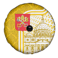 Vatican City Spare Tire Cover St. Peter’s Basilica & Papal Emblem Gold Ornate Architecture