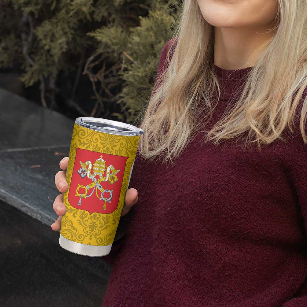 Vatican City Tumbler Cup St. Peter’s Basilica & Papal Emblem Gold Ornate Architecture