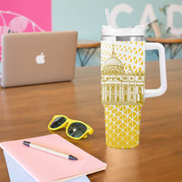 Vatican City Tumbler With Handle St. Peter’s Basilica & Papal Emblem Gold Ornate Architecture