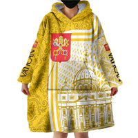 Vatican City Wearable Blanket Hoodie St. Peter’s Basilica & Papal Emblem Gold Ornate Architecture