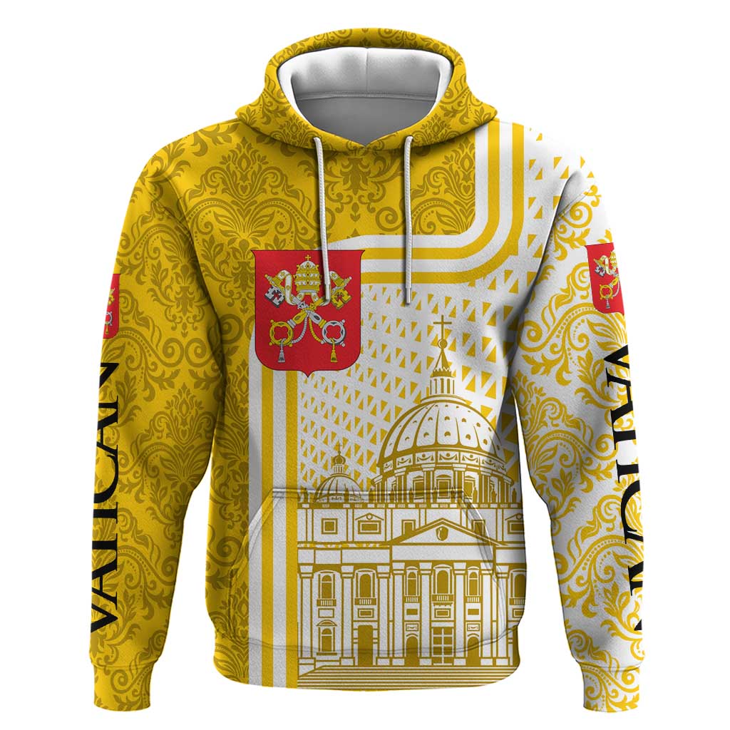 Vatican City Zip Hoodie St. Peter’s Basilica & Papal Emblem Gold Ornate Architecture
