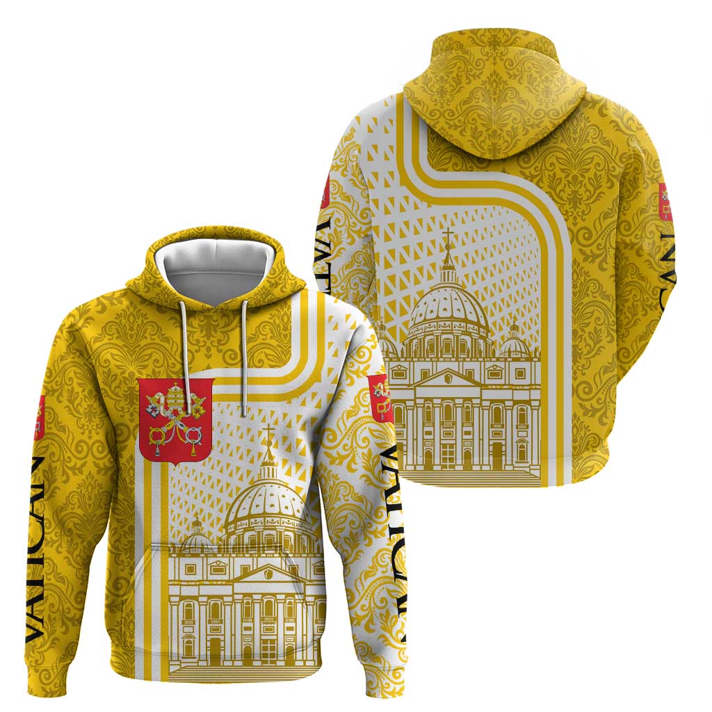 Vatican City Zip Hoodie St. Peter’s Basilica & Papal Emblem Gold Ornate Architecture