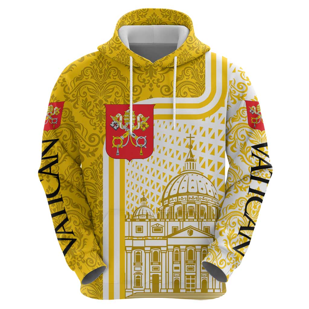 Vatican City Zip Hoodie St. Peter’s Basilica & Papal Emblem Gold Ornate Architecture