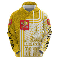 Vatican City Zip Hoodie St. Peter’s Basilica & Papal Emblem Gold Ornate Architecture
