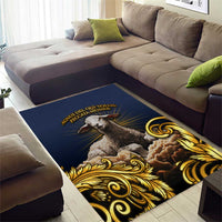 Agnus Dei Lamb of God Area Rug Latin Catholic Art with Gold Baroque Accents