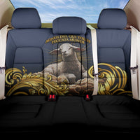 Agnus Dei Lamb of God Back Car Seat Cover Latin Catholic Art with Gold Baroque Accents