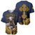 Agnus Dei Lamb of God Baseball Jersey Latin Catholic Art with Gold Baroque Accents