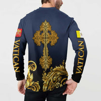Agnus Dei Lamb of God Button Sweatshirt Latin Catholic Art with Gold Baroque Accents