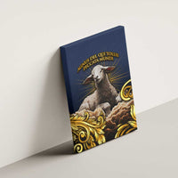 Agnus Dei Lamb of God Canvas Wall Art Latin Catholic Art with Gold Baroque Accents