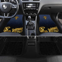 Agnus Dei Lamb of God Car Mats Latin Catholic Art with Gold Baroque Accents