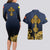Agnus Dei Lamb of God Couples Matching Long Sleeve Bodycon Dress and Hawaiian Shirt Latin Catholic Art with Gold Baroque Accents