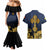 Agnus Dei Lamb of God Couples Matching Mermaid Dress and Hawaiian Shirt Latin Catholic Art with Gold Baroque Accents