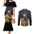 Agnus Dei Lamb of God Couples Matching Mermaid Dress and Long Sleeve Button Shirt Latin Catholic Art with Gold Baroque Accents