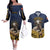 Agnus Dei Lamb of God Couples Matching Off The Shoulder Long Sleeve Dress and Hawaiian Shirt Latin Catholic Art with Gold Baroque Accents