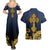 Agnus Dei Lamb of God Couples Matching Summer Maxi Dress and Hawaiian Shirt Latin Catholic Art with Gold Baroque Accents