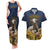Agnus Dei Lamb of God Couples Matching Tank Maxi Dress and Hawaiian Shirt Latin Catholic Art with Gold Baroque Accents
